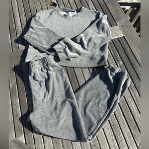 Zara Gray Crewneck Sweater Set